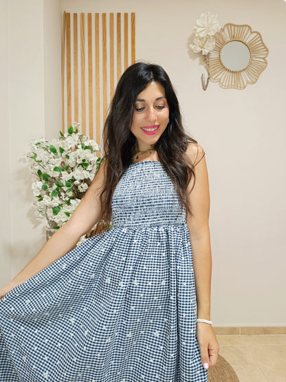 Vestido Gaia azul marino