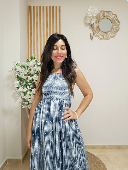 Vestido Gaia azul marino