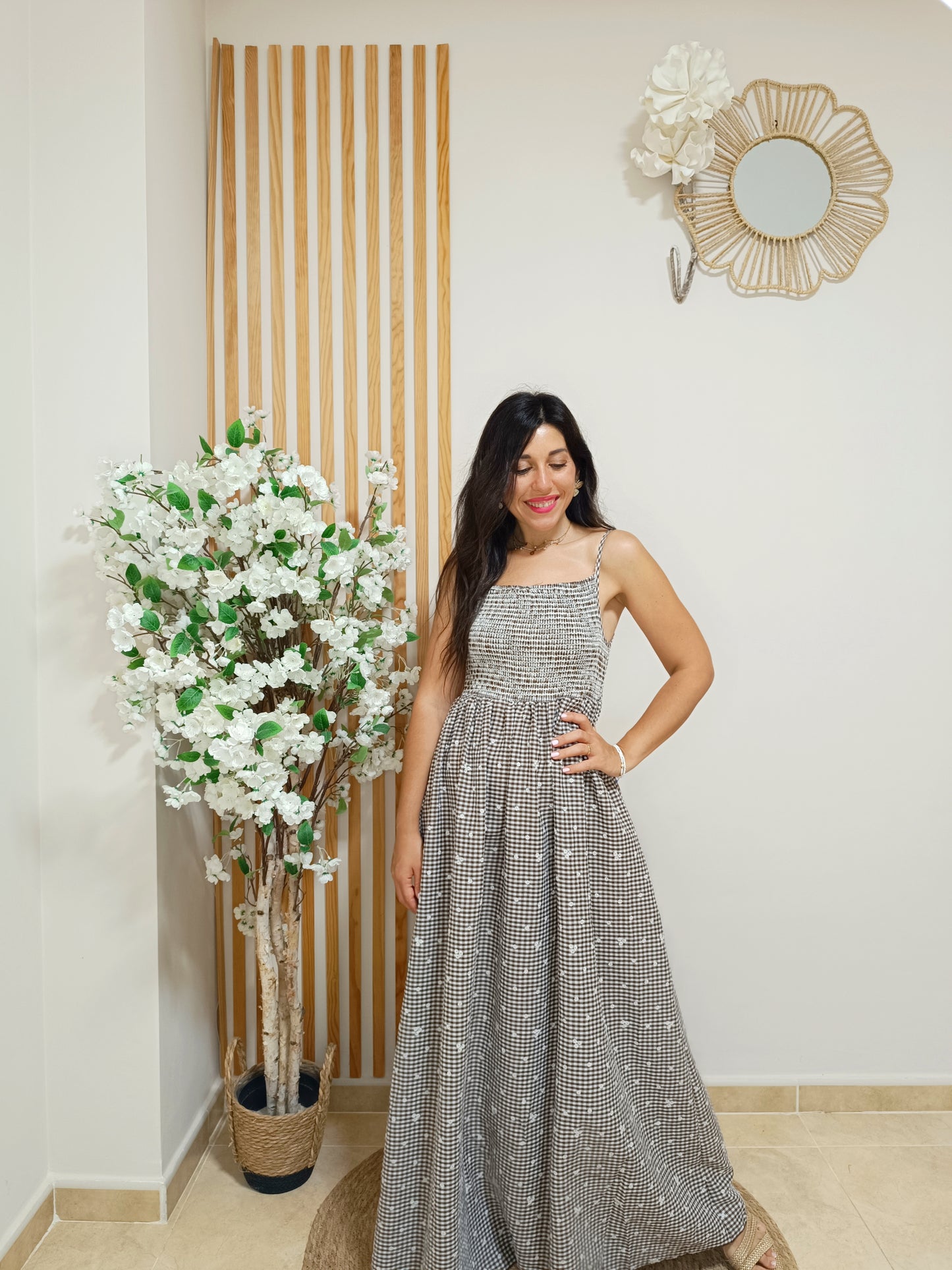 Vestido Gaia marrón chocolate