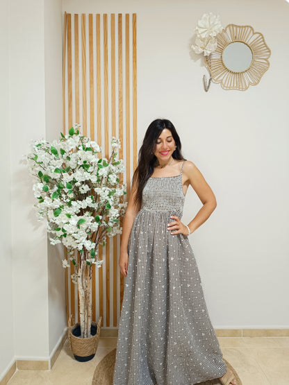 Vestido Gaia marrón chocolate