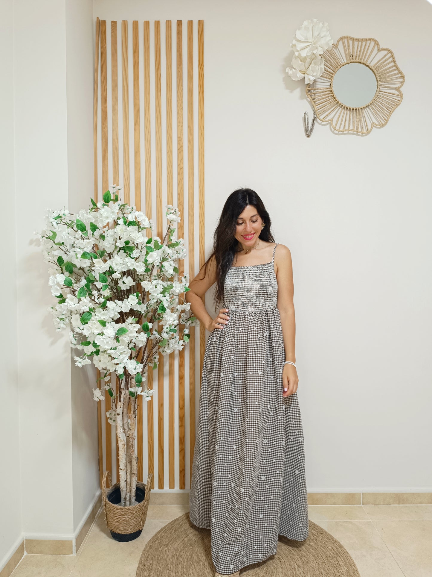 Vestido Gaia marrón chocolate