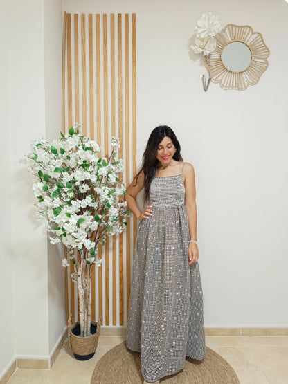 Vestido Gaia marrón chocolate