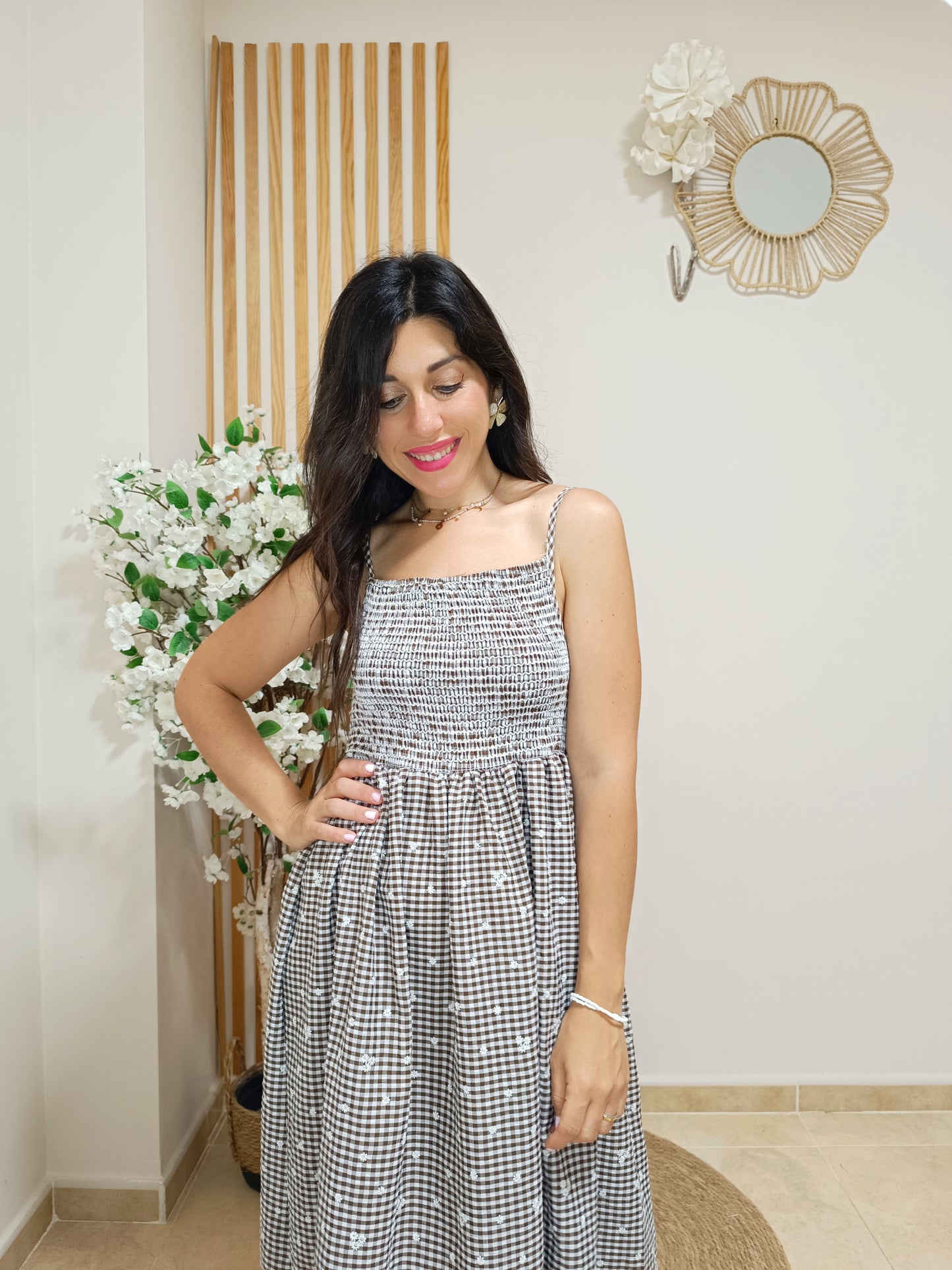 Vestido Gaia marrón chocolate