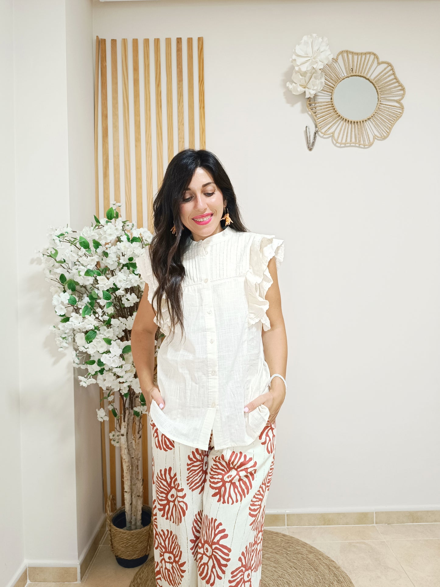 Camisa Renata beige