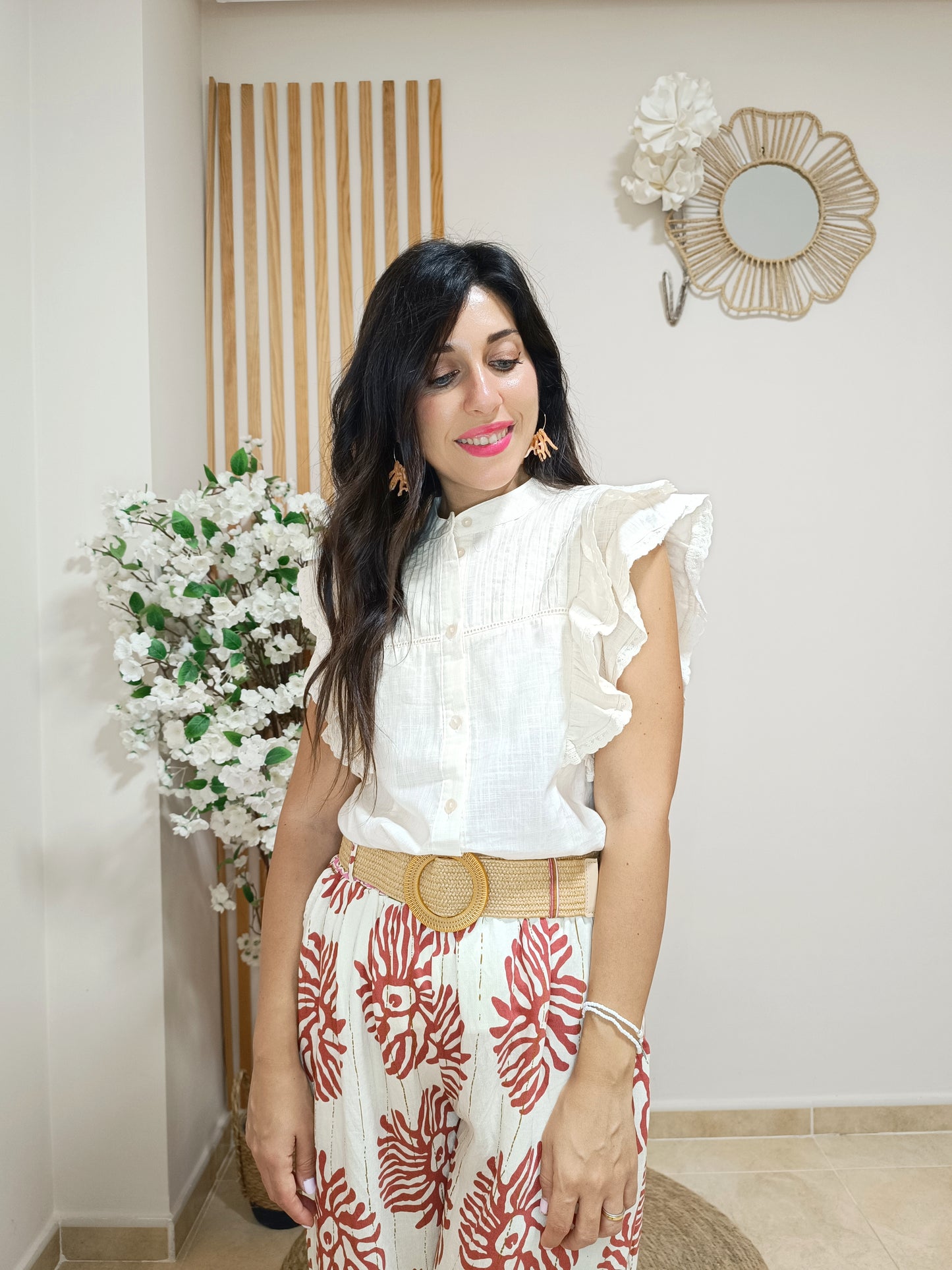 Camisa Renata beige