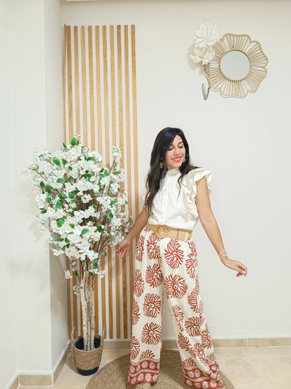 Pantalón Creta coral