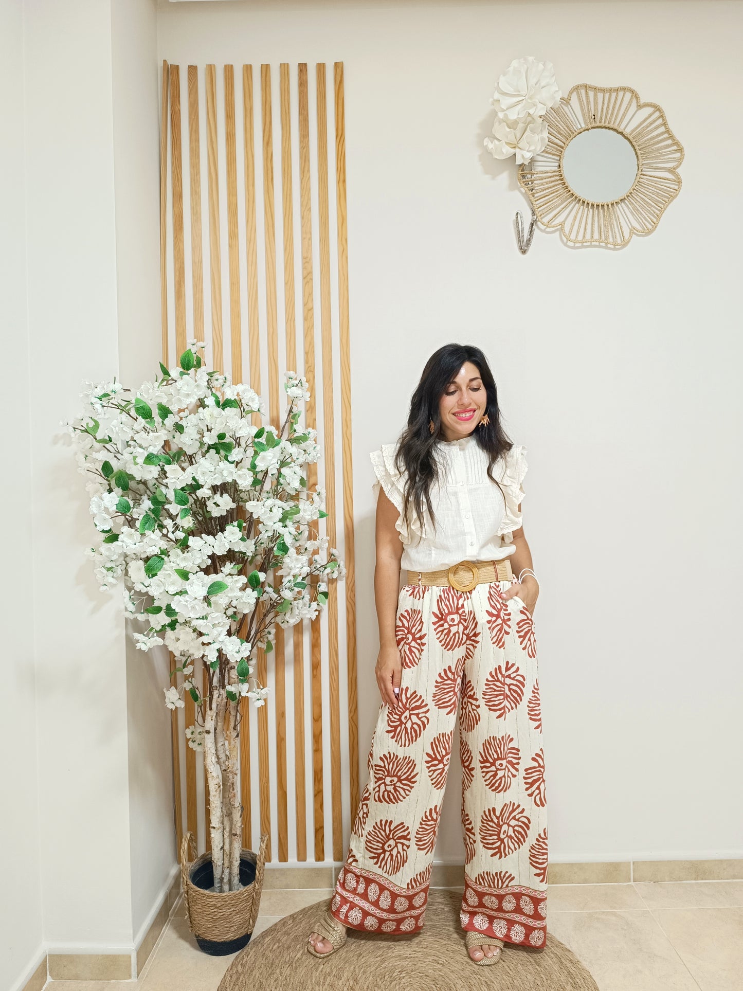 Pantalón Creta coral