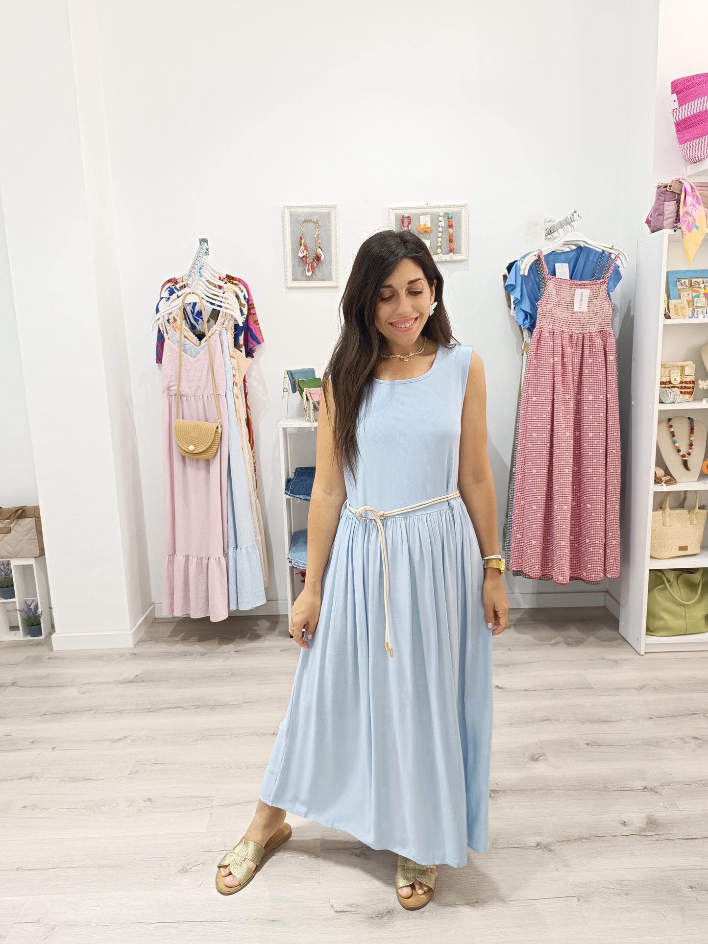 Vestido Verona azul celeste
