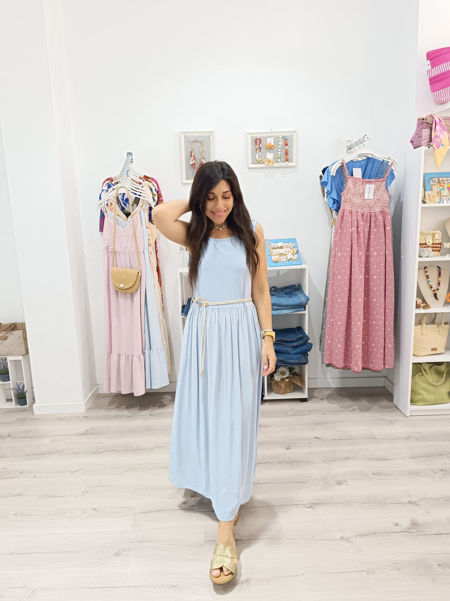 Vestido Verona azul celeste