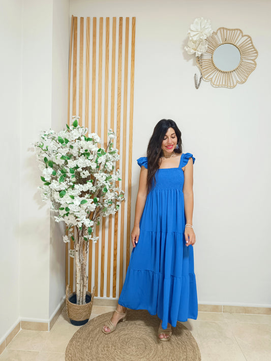 Vestido Penélope azul eléctrico