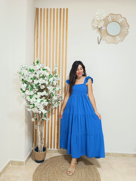 Vestido Penélope azul eléctrico