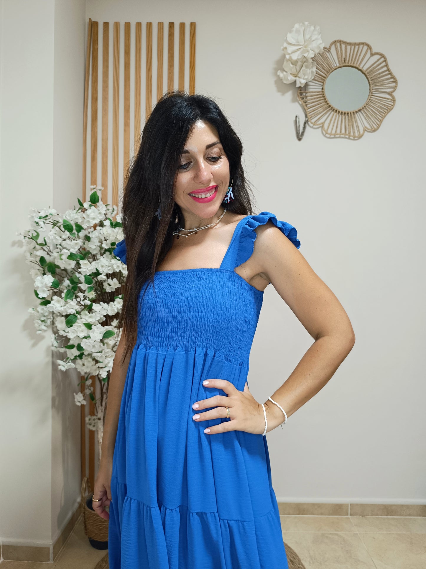 Vestido Penélope azul eléctrico