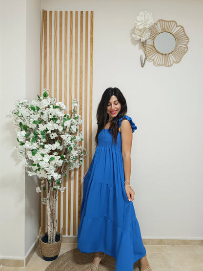Vestido Penélope azul eléctrico
