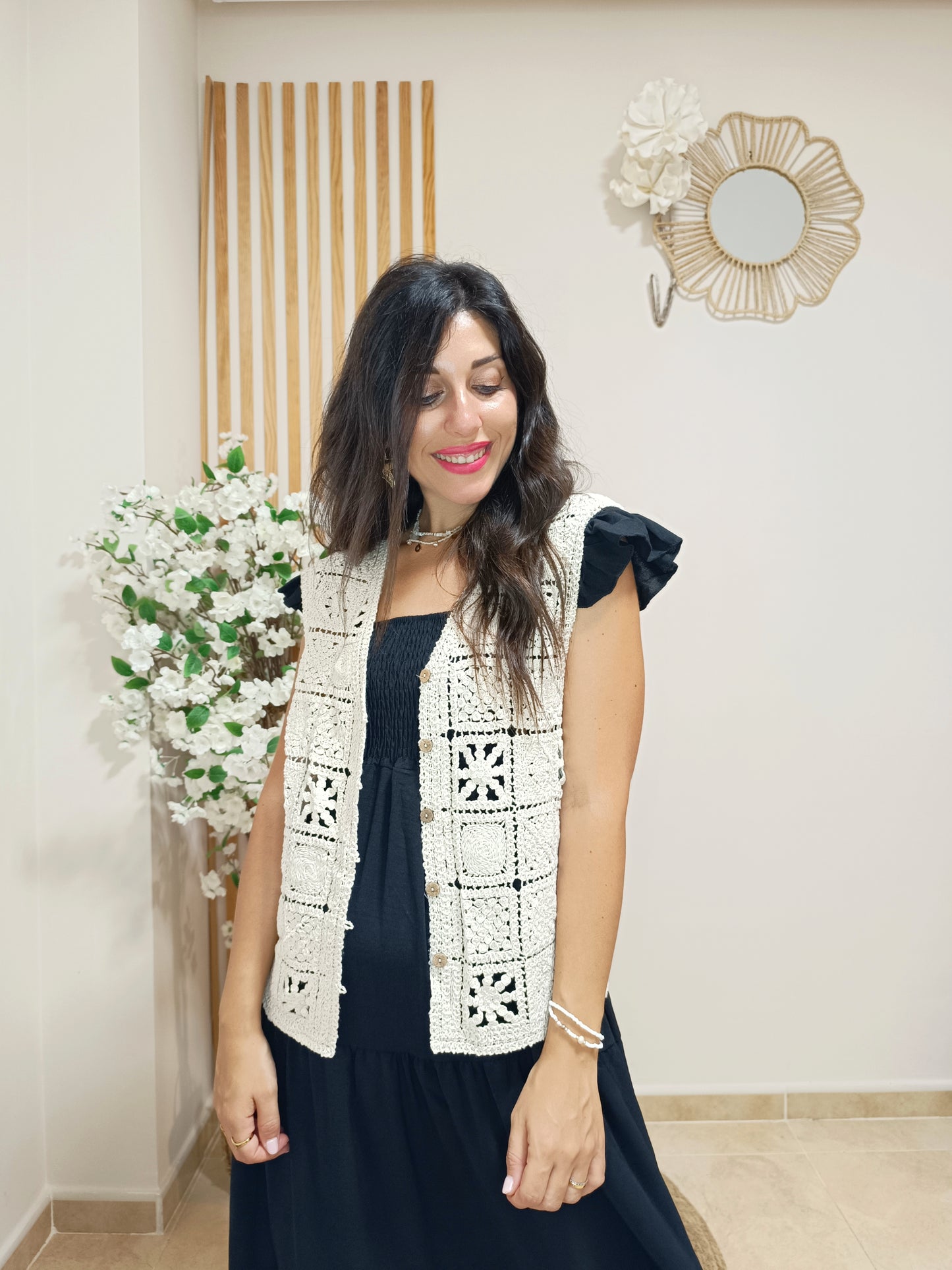 Chaleco Indira beige