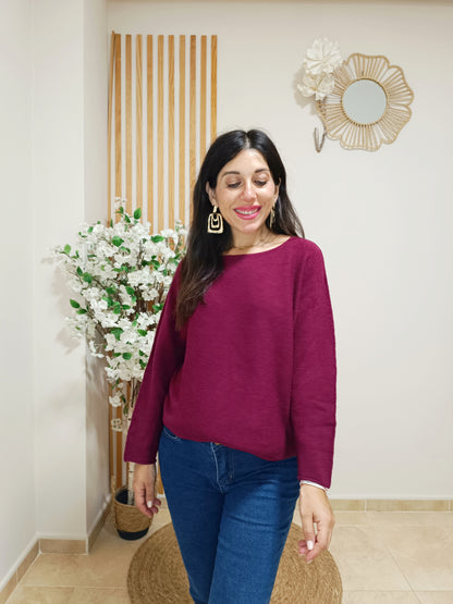 Jersey granate oversize