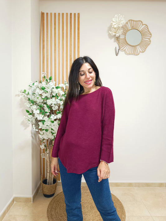 Jersey granate oversize
