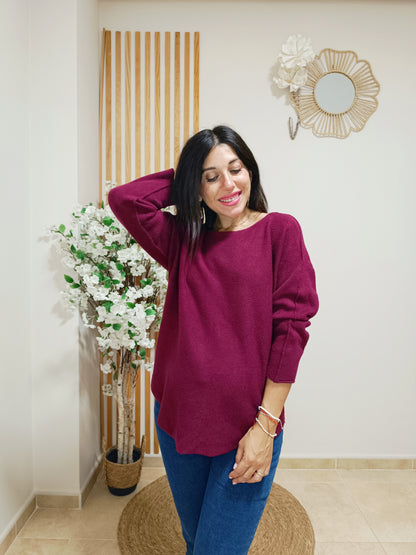 Jersey granate oversize