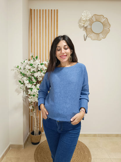 Jersey azul tejano oversize