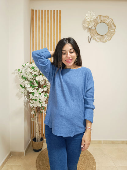 Jersey azul tejano oversize
