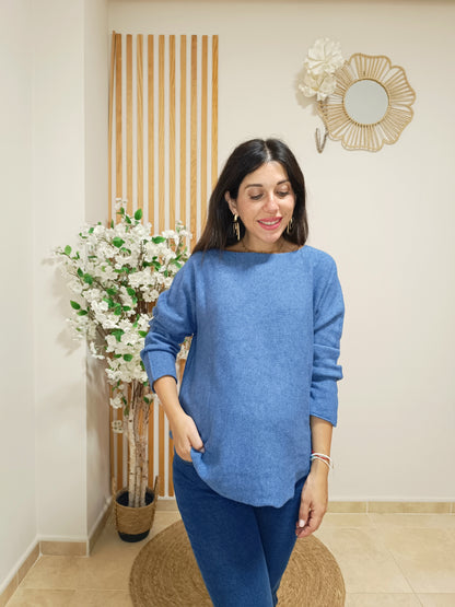 Jersey azul tejano oversize