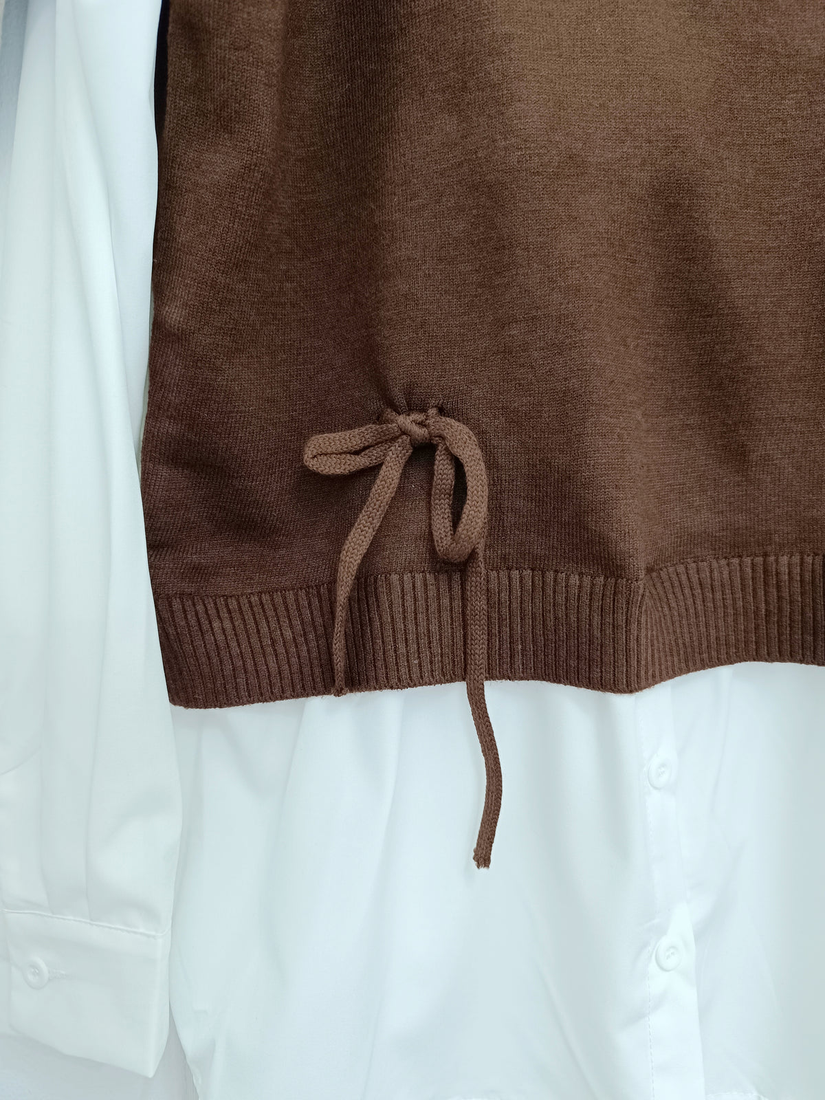Jersey combinado Simoneta marrón chocolate