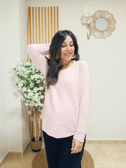 Jersey pico rosa palo Oversize