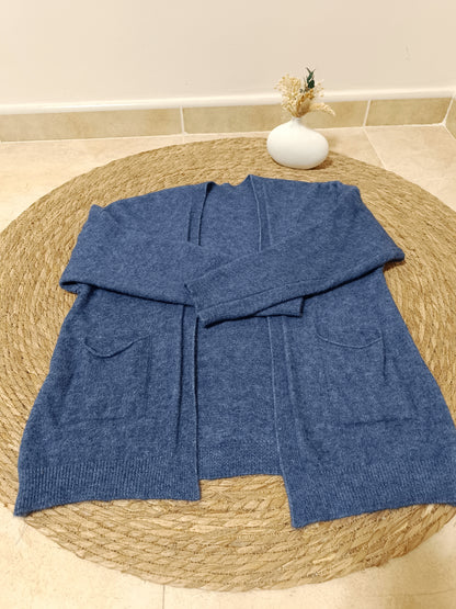 Chaqueta punto Hanna azul tejano