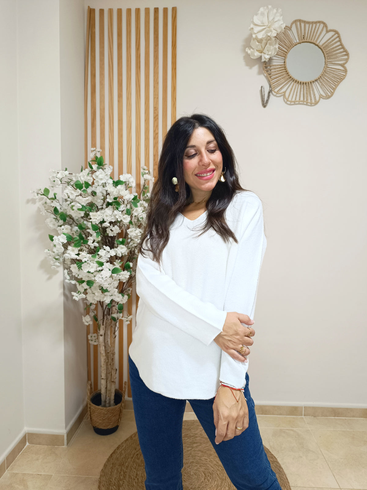 Jersey pico blanco Oversize