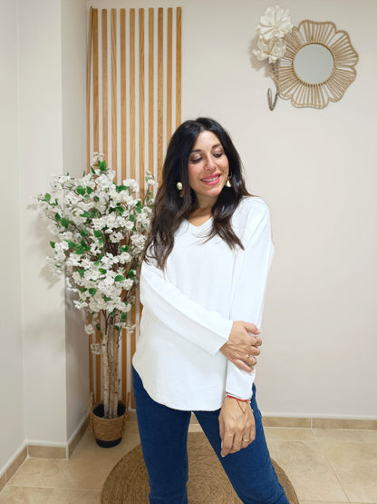 Jersey pico blanco Oversize