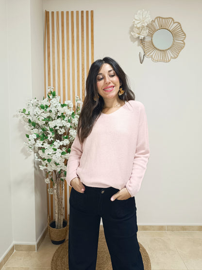Jersey pico rosa palo Oversize