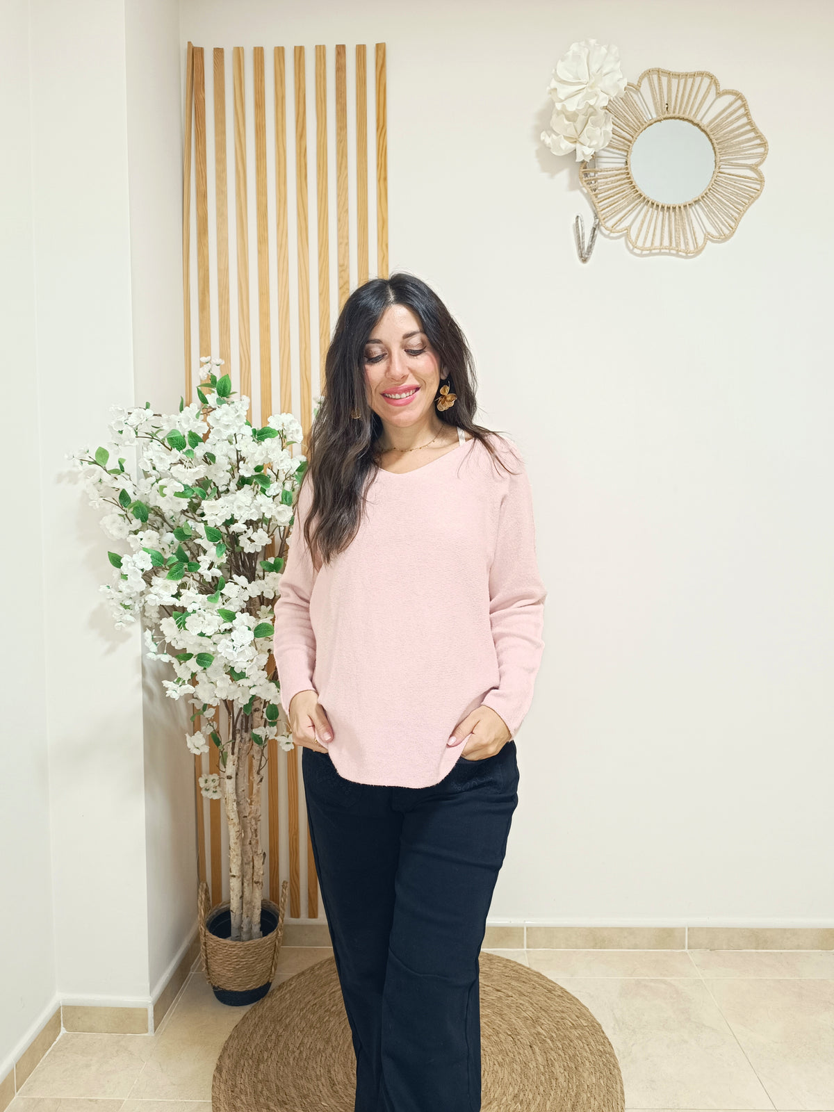 Jersey pico rosa palo Oversize