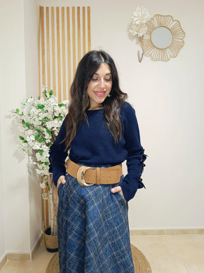 Falda Edimburgo azul