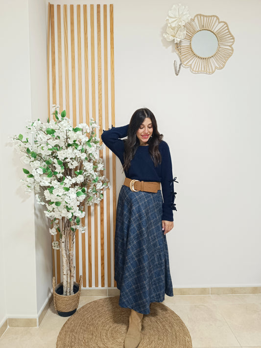 Falda Edimburgo azul