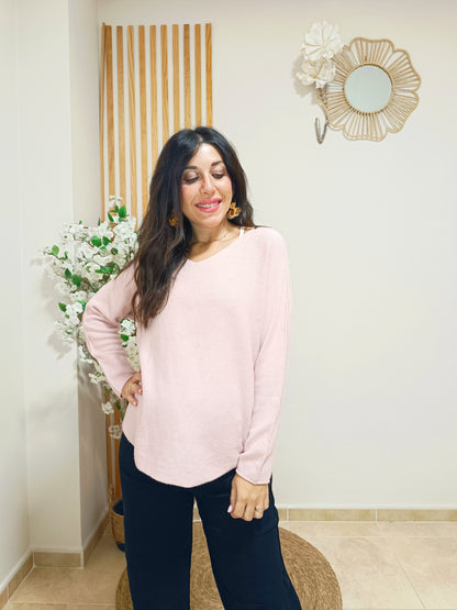 Jersey pico rosa palo Oversize