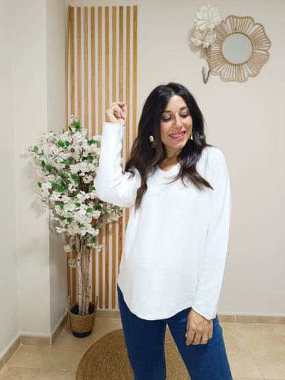 Jersey pico blanco Oversize