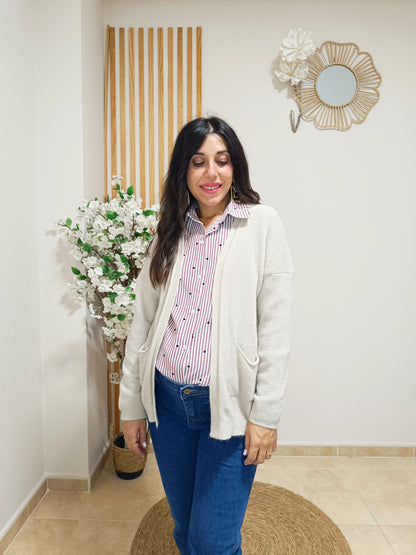 Chaqueta punto Hanna beige